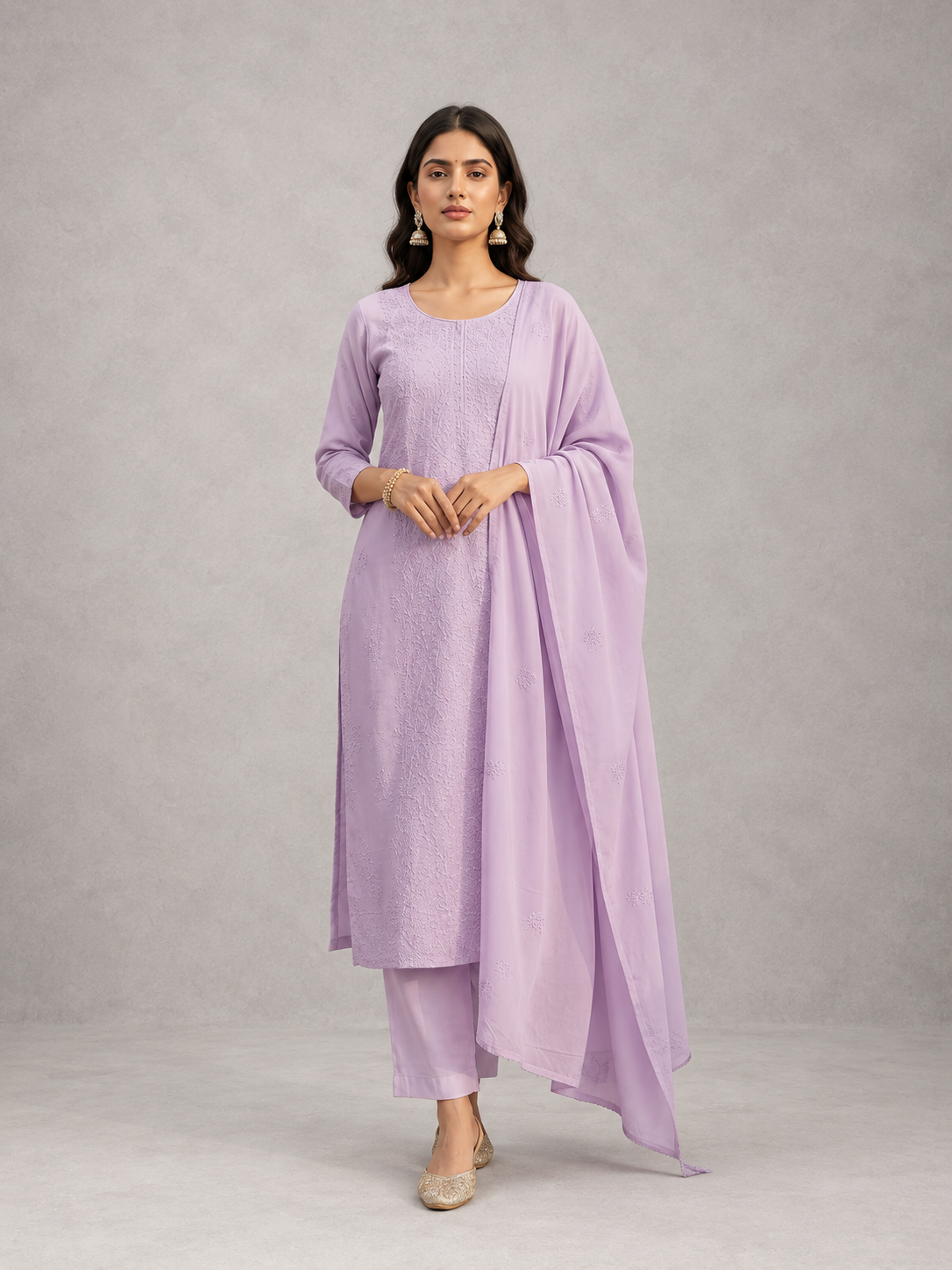 Lavender Kurti Set