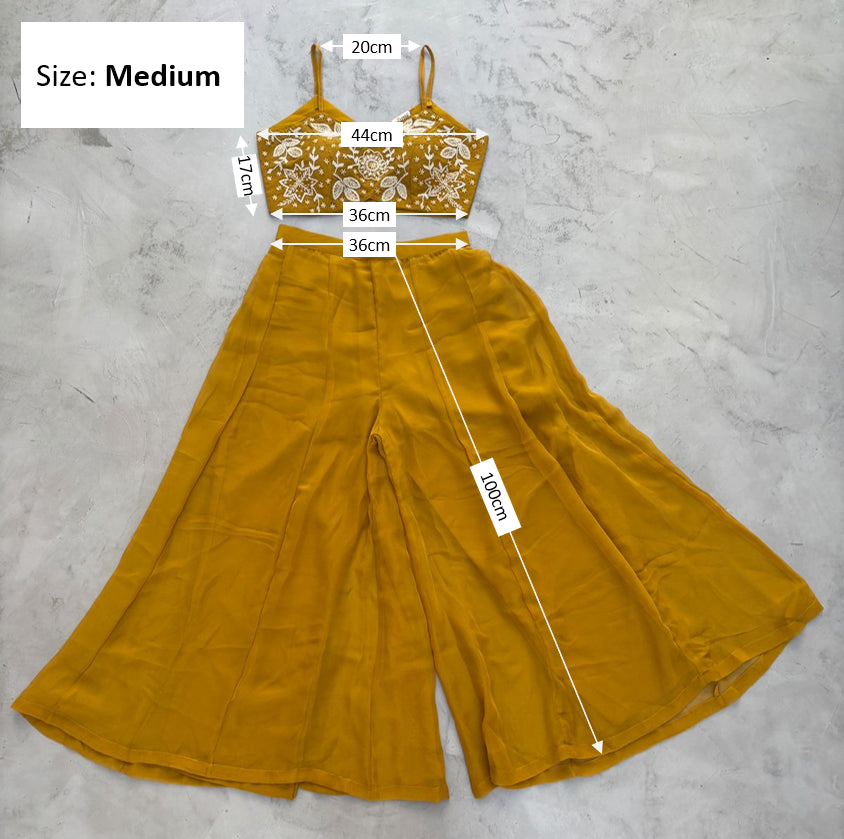 Yellow Indo-Western Palazzo Suit