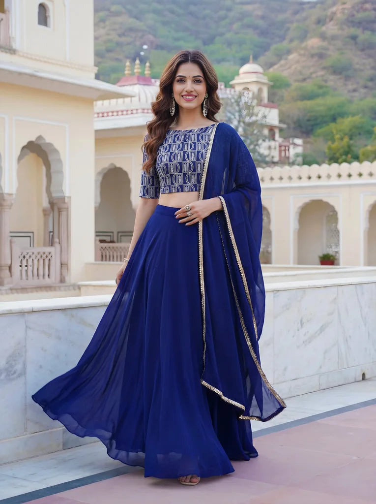 Midnight Sapphire Lehenga Set