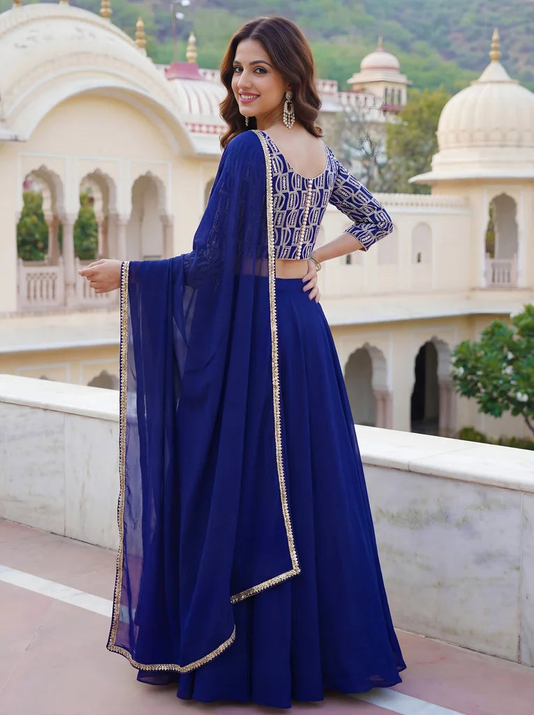 Midnight Sapphire Lehenga Set