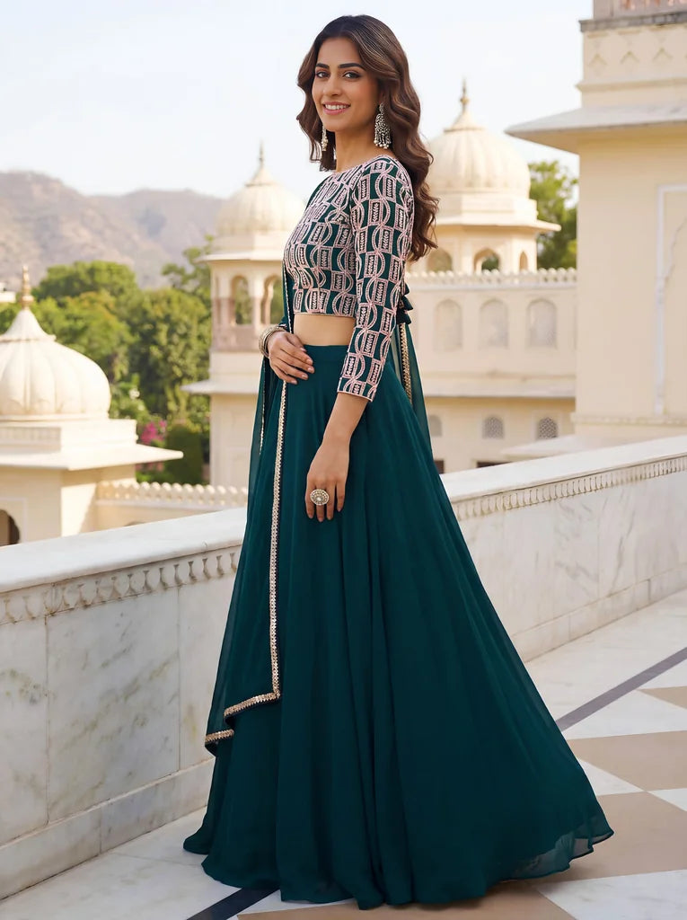 Emerald Enigma Lehenga Set