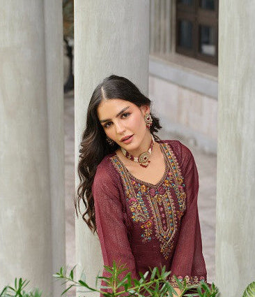 Maroon Kurti Set