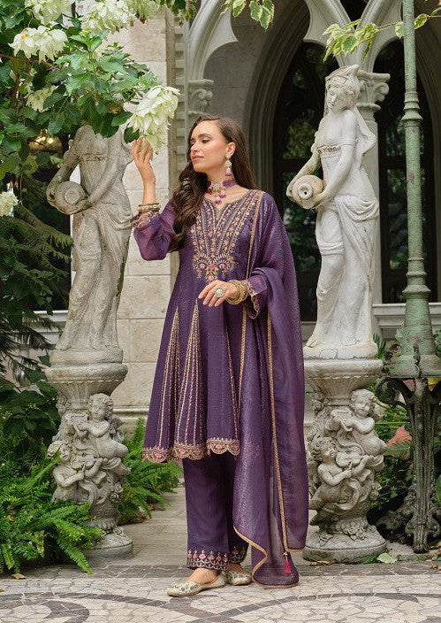 Plum Kurti Set