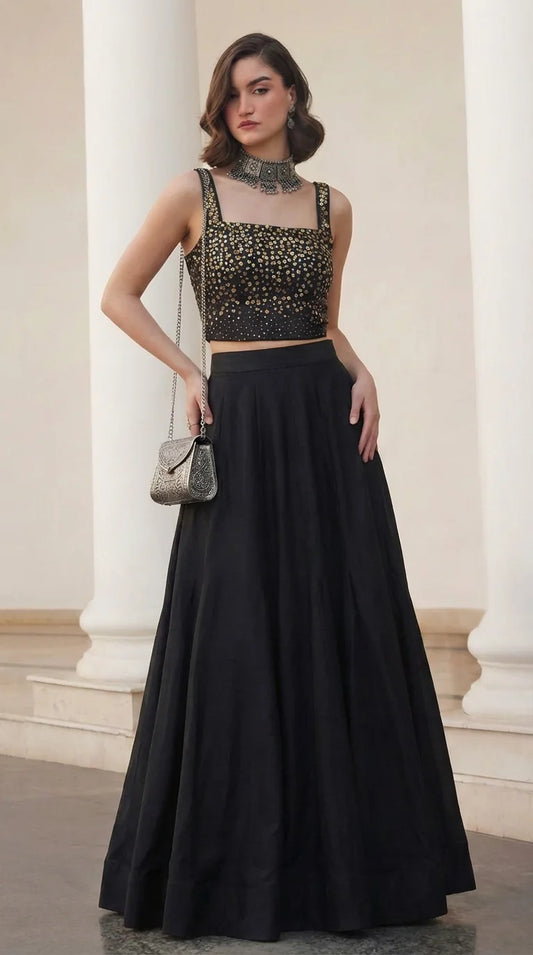 Midnight Stardust Lehenga Set