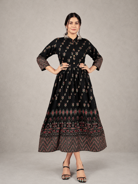 Black Anarkali Kurta Dress