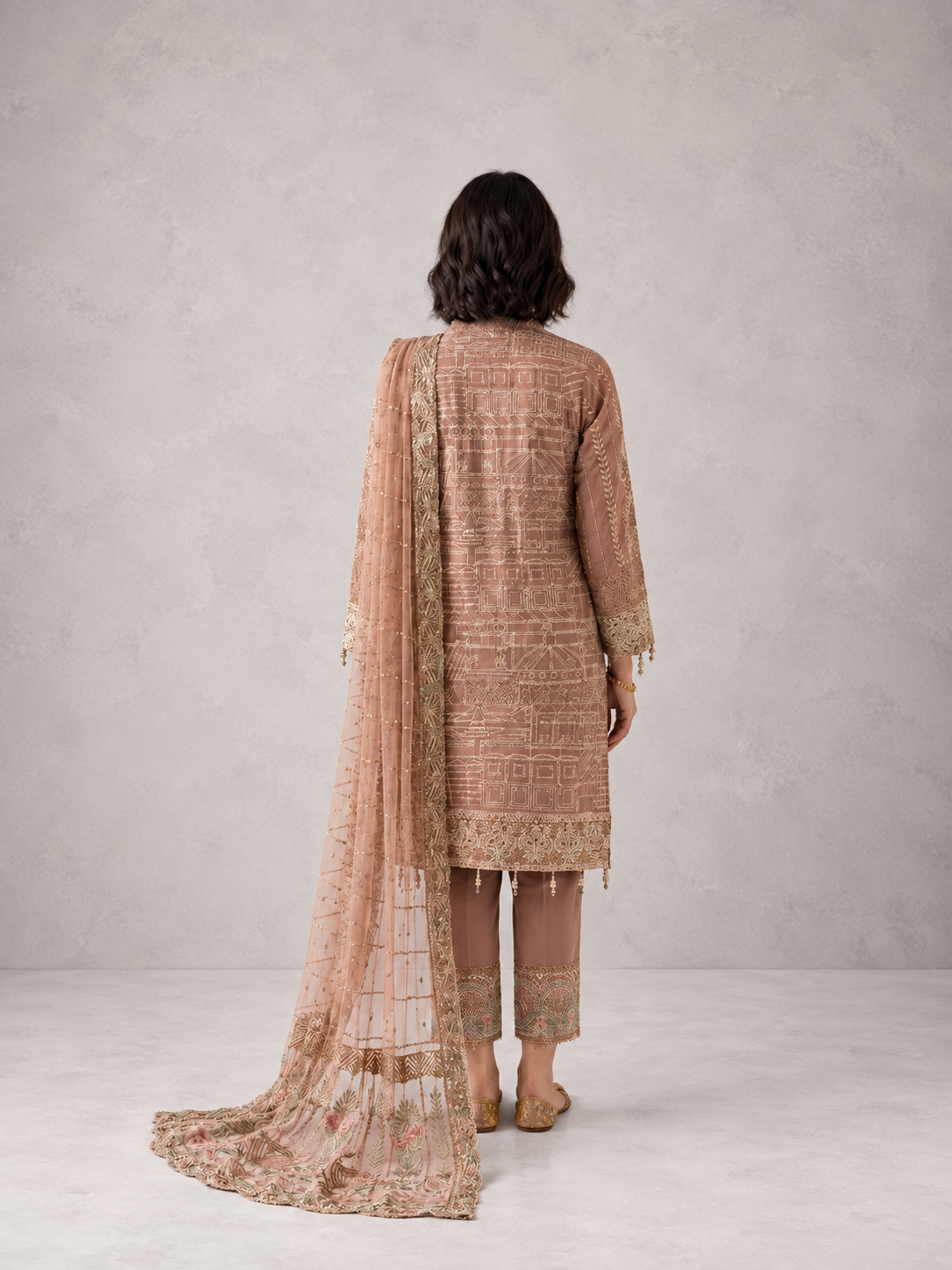 Brown Kurti Set