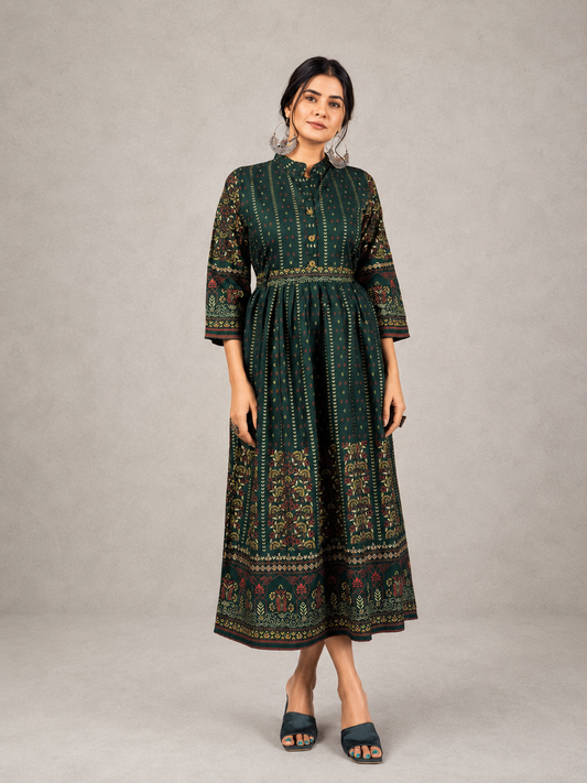 Green Anarkali Kurta Dress