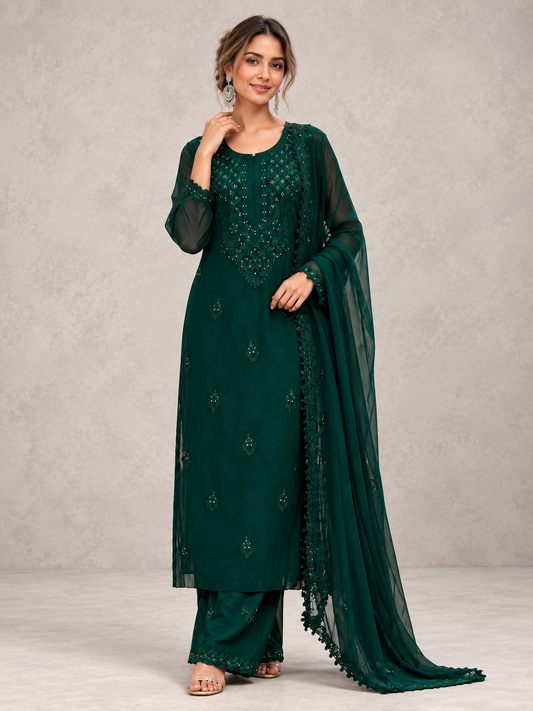 Green Kurti Set