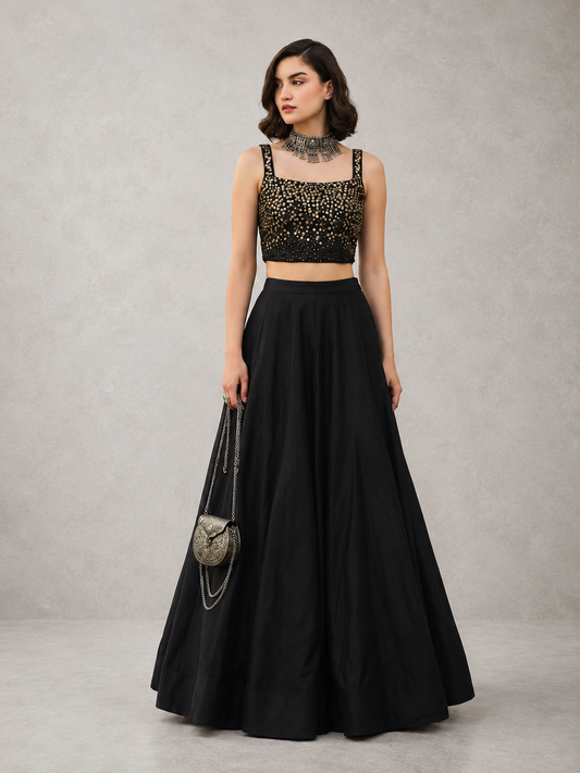 Midnight Stardust Lehenga Set