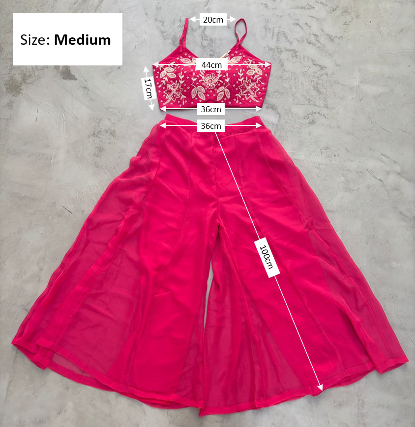 Pink Indo-Western Palazzo Suit