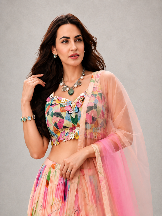 Pink Lehenga Choli