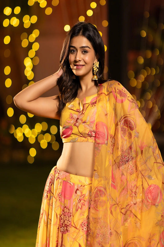 Sunshine Bloom Yellow Lehenga